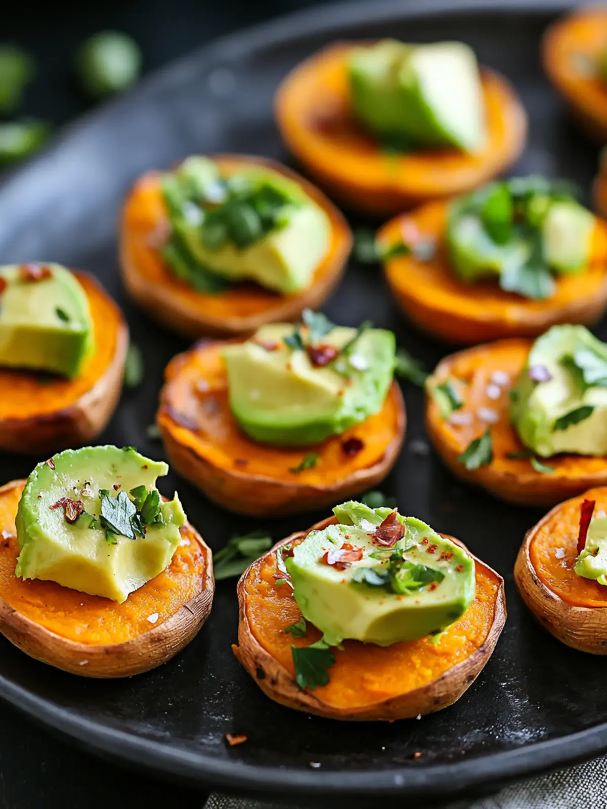 Sweet Potato Bites with Avocado: Easy, Tasty Party Treats 2 Sweet Potato Bites with Avocado