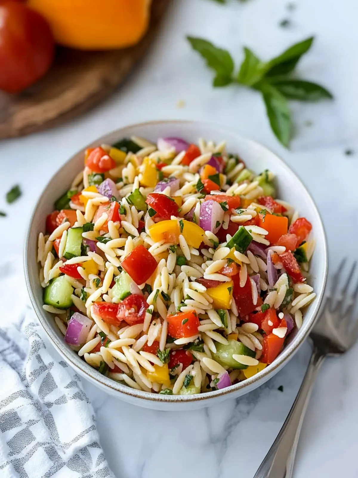 Rainbow Orzo Salad: Vibrant Summer Flavor in 30 Minutes 2 Rainbow Orzo Salad