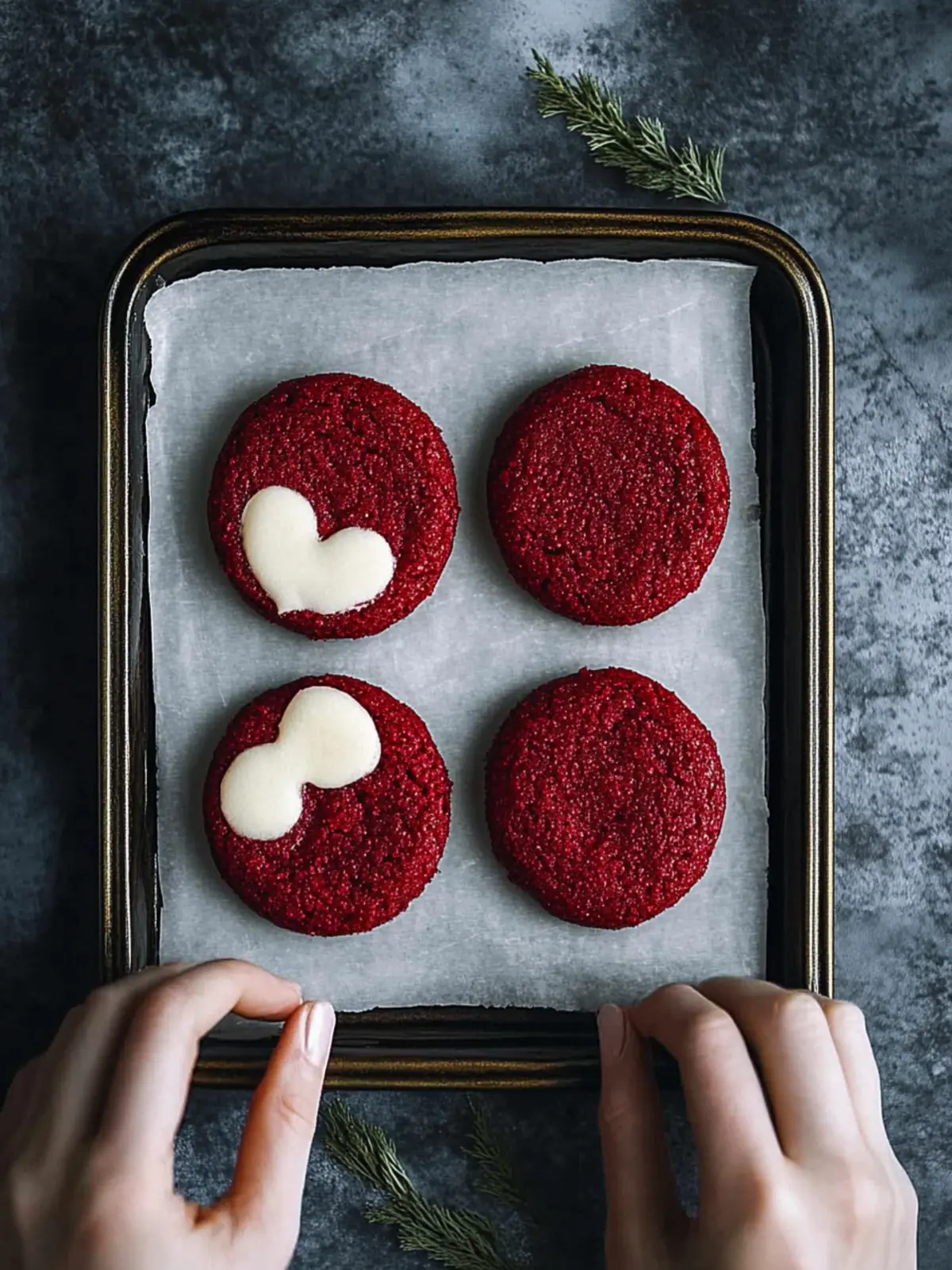 Red Velvet Sugar Cookies with White Chocolate Bliss 4 Red Velvet Sugar Cookies