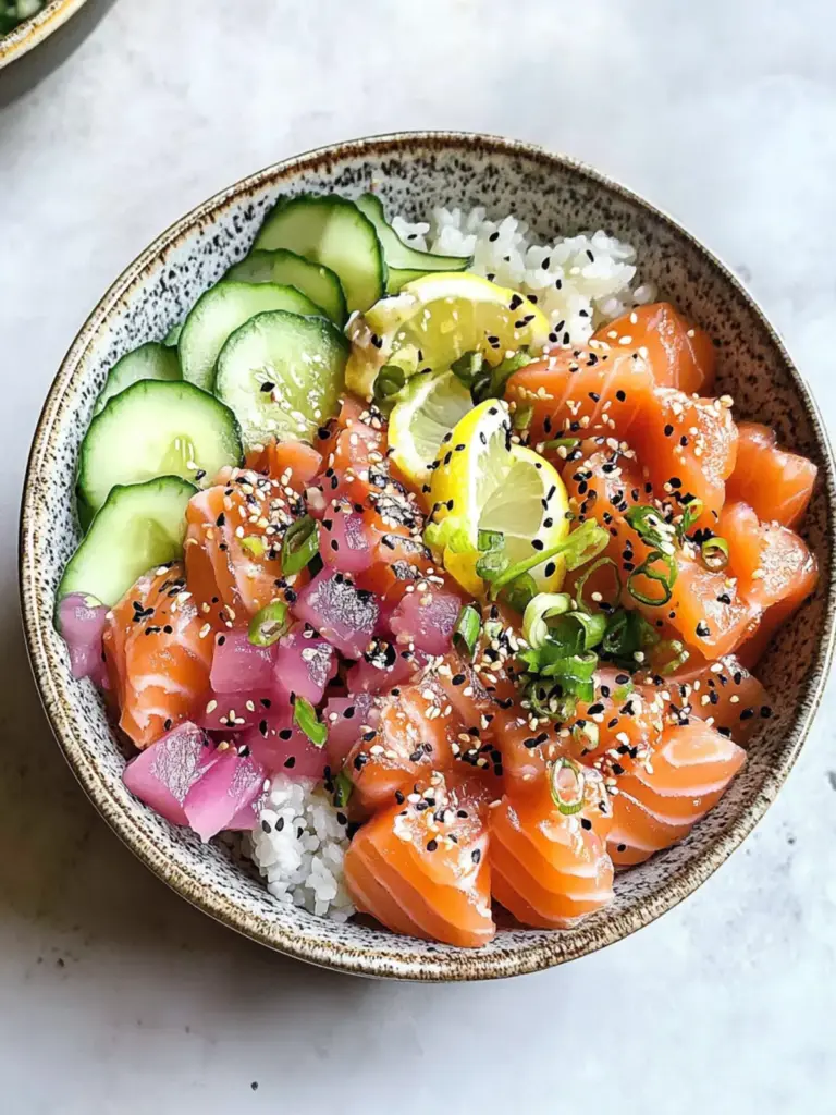 Miso Soy Salmon Sashimi Bowl