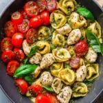 Pesto Chicken Tortellini and Veggies for a Quick Dinner Delight 6 Pesto Chicken Tortellini and Veggies