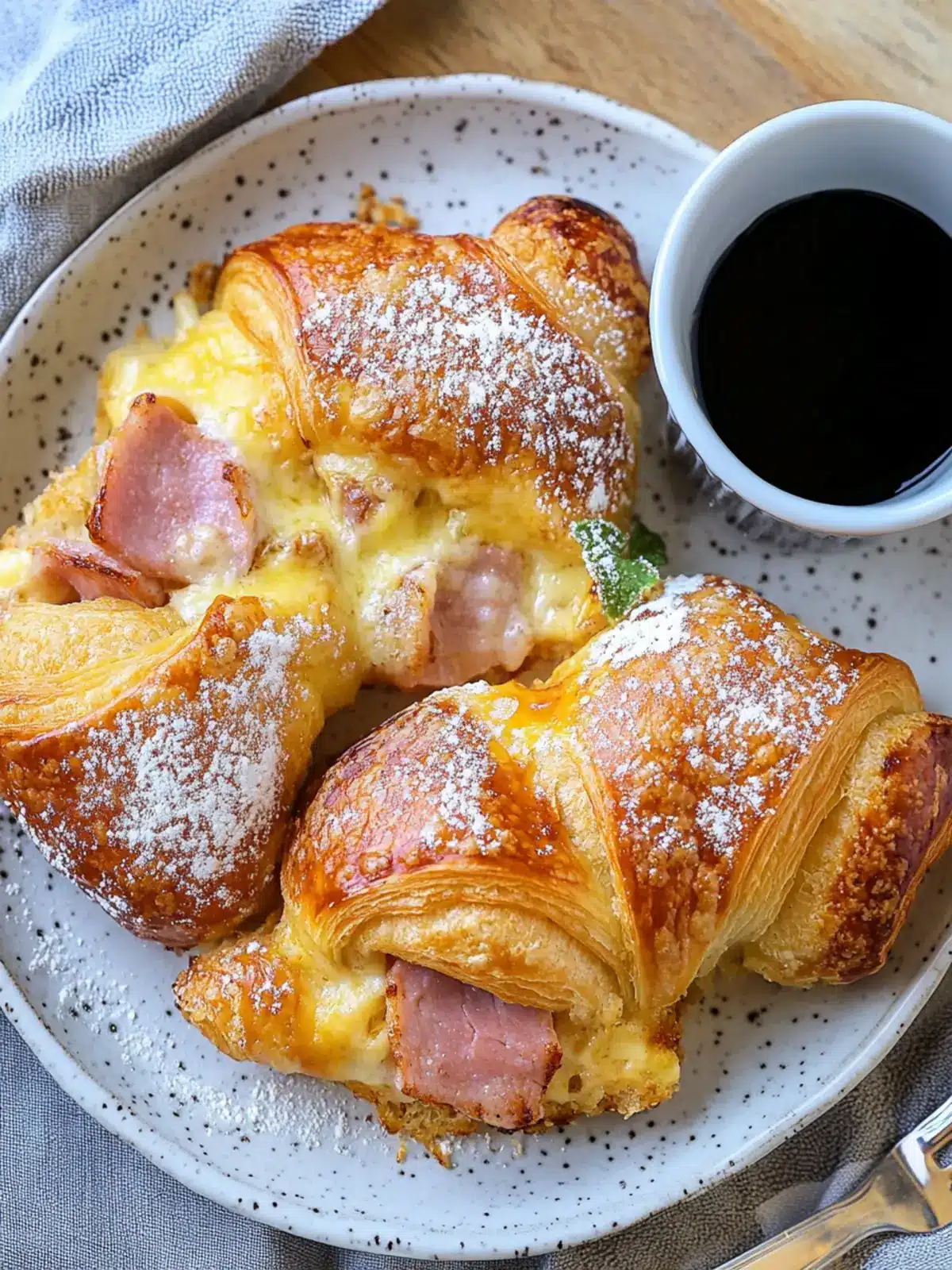 Ham and Cheese Croissant Breakfast Casserole for Easy Mornings 5 Ham and Cheese Croissant Breakfast