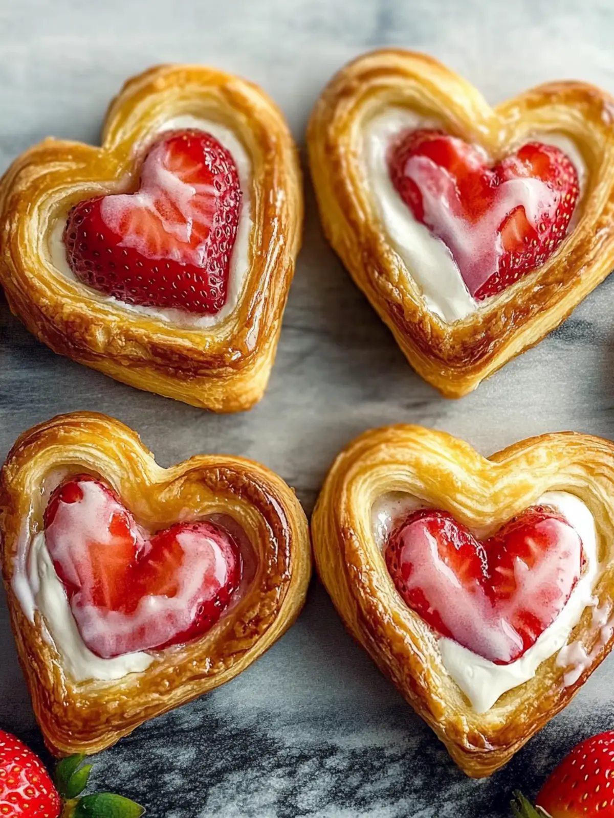 Strawberry Cream Cheese Heart Danishes for Sweet Moments 5 Strawberry Cream Cheese Heart Danishes