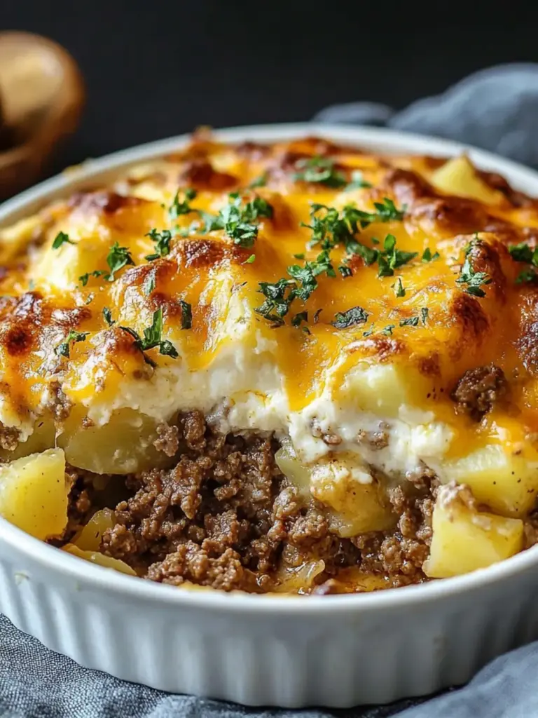 Ground Beef and Potatoes Casserole