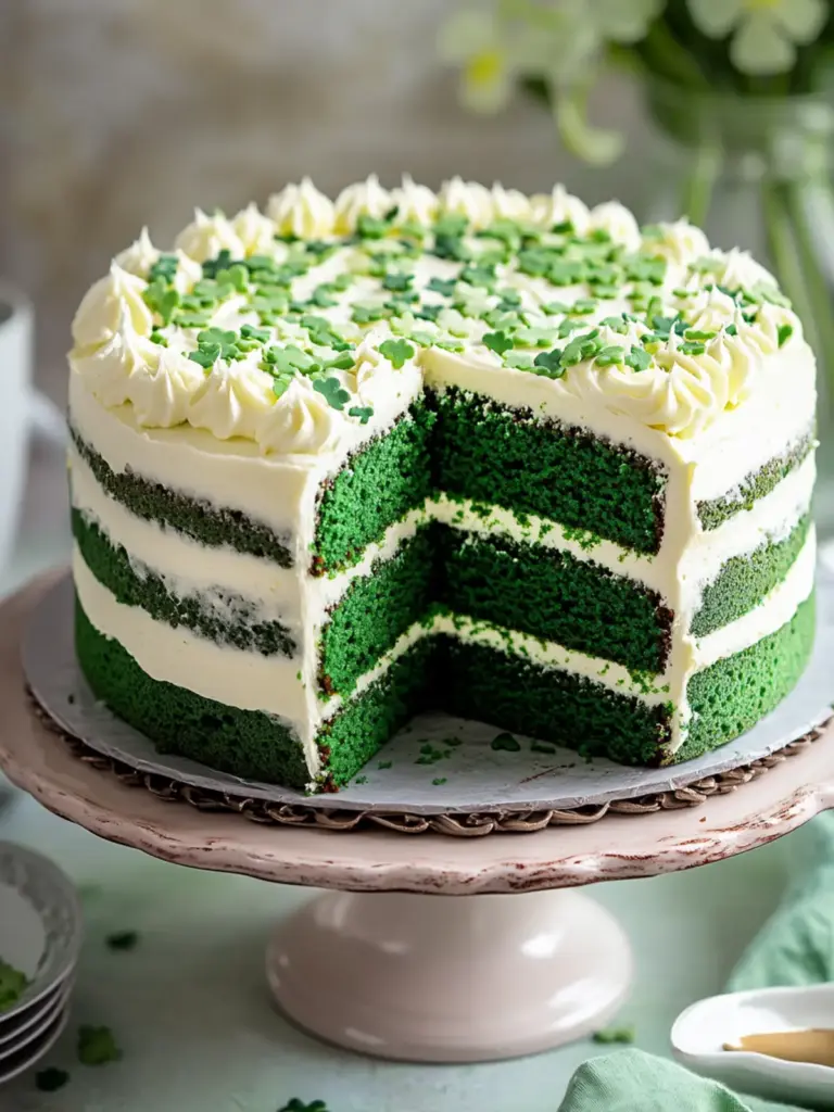 St. Patrick’s Day Green Velvet Cake