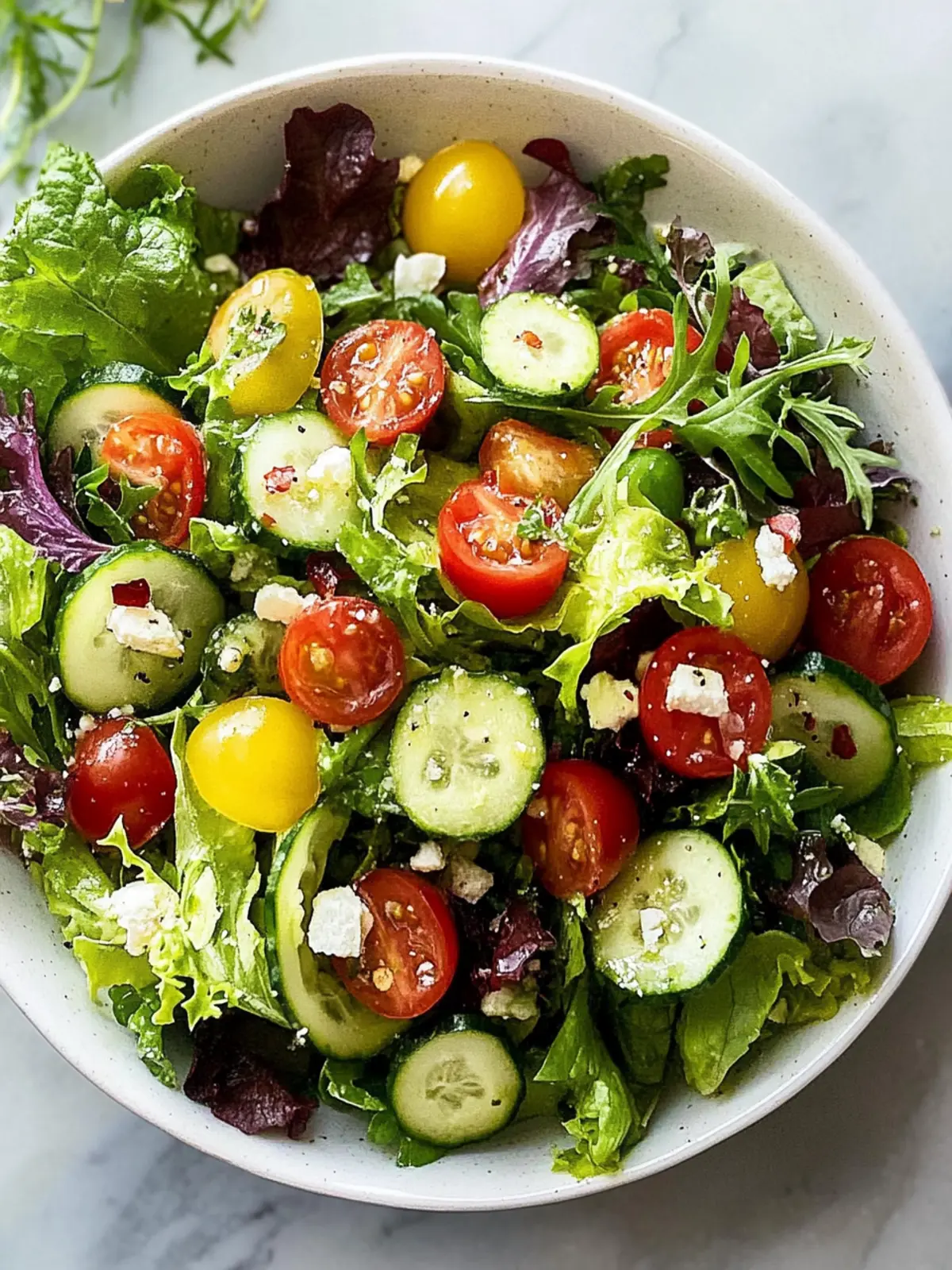 Zesty Simple Side Salad with Easy Balsamic Vinaigrette 2 Simple Side Salad