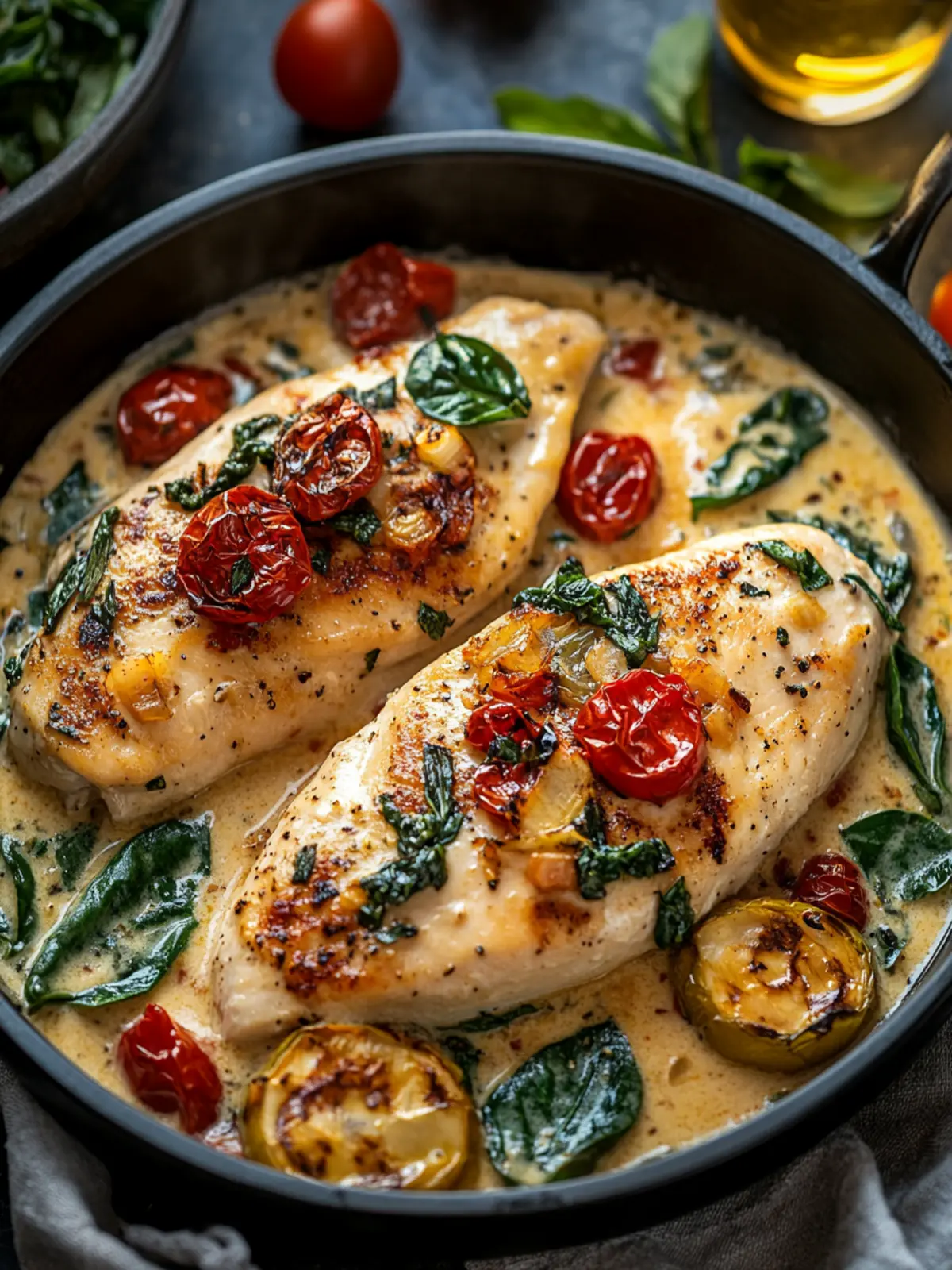 Creamy Tuscan Chicken: A Flavor-Packed Dinner Delight 4 Creamy Tuscan Chicken