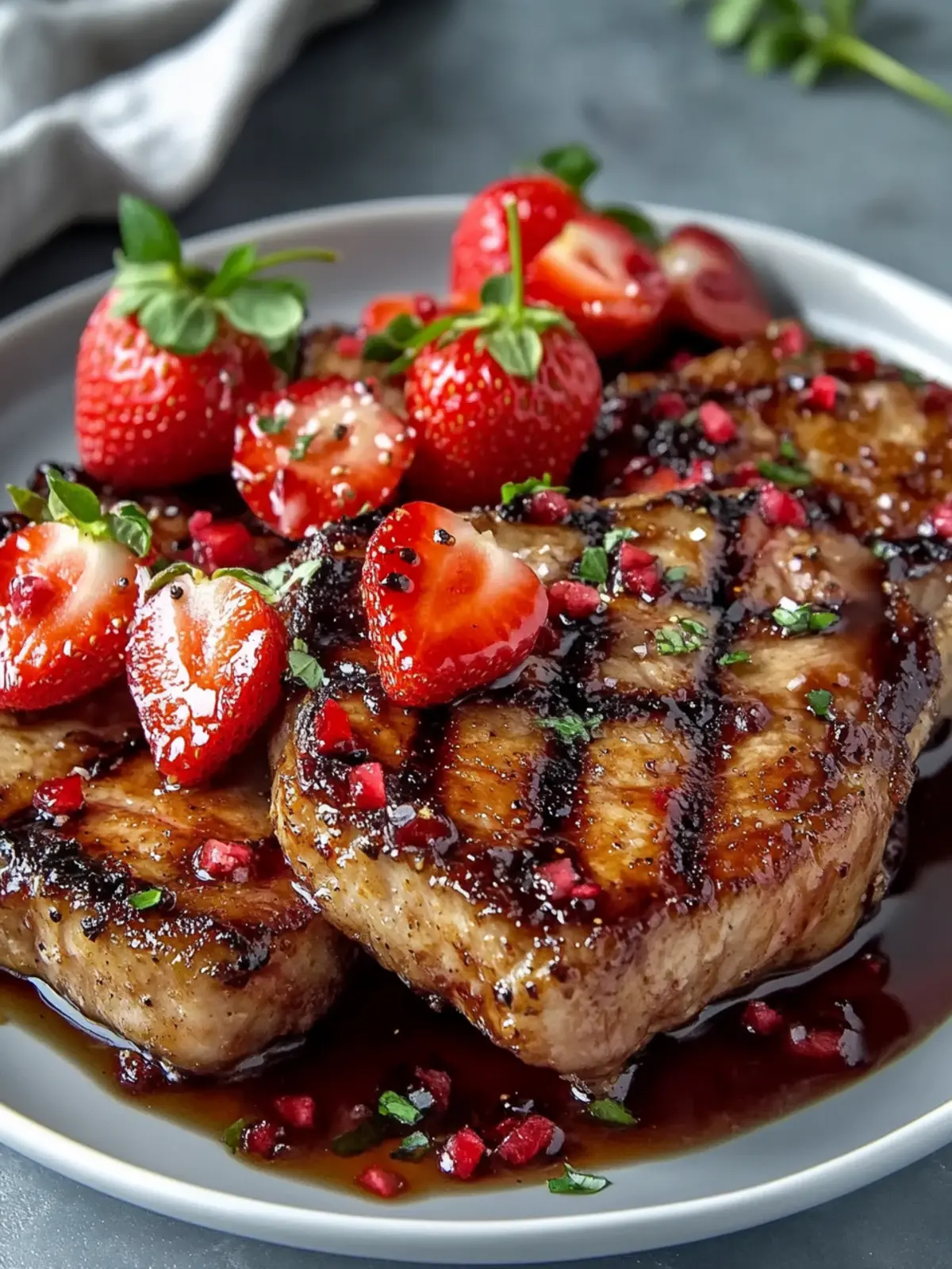 Strawberry Balsamic Pork Chops for a Dreamy Dinner Night 2 Strawberry Balsamic Pork Chops