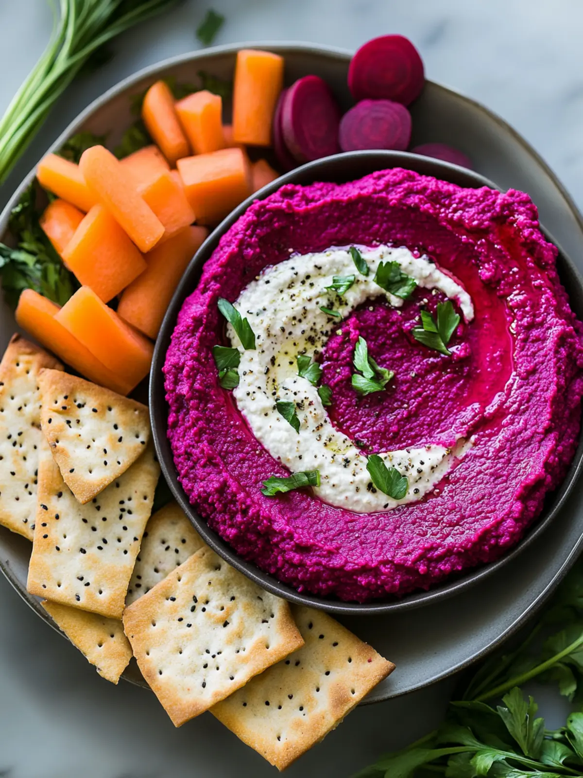 Delicious Beet Hummus Platter That Will Wow Your Guests 4 Beet Hummus Platter