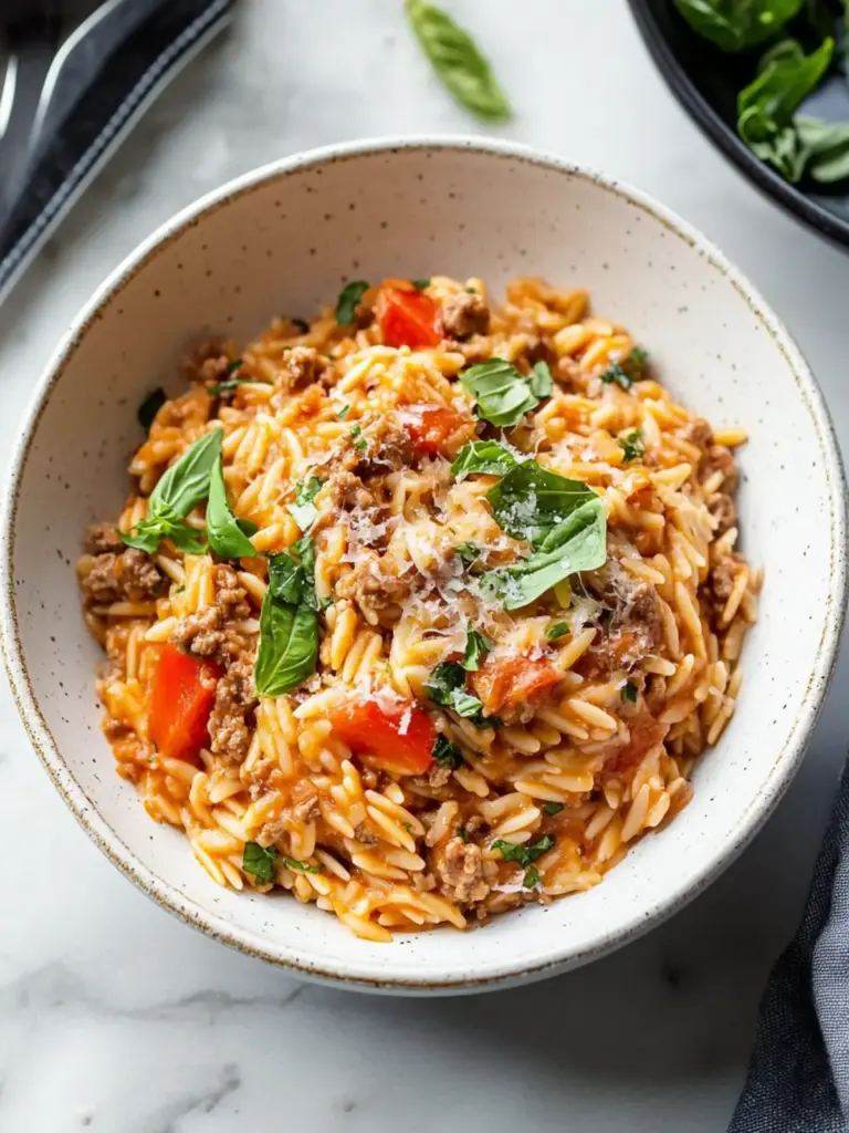 Ground Beef Orzo
