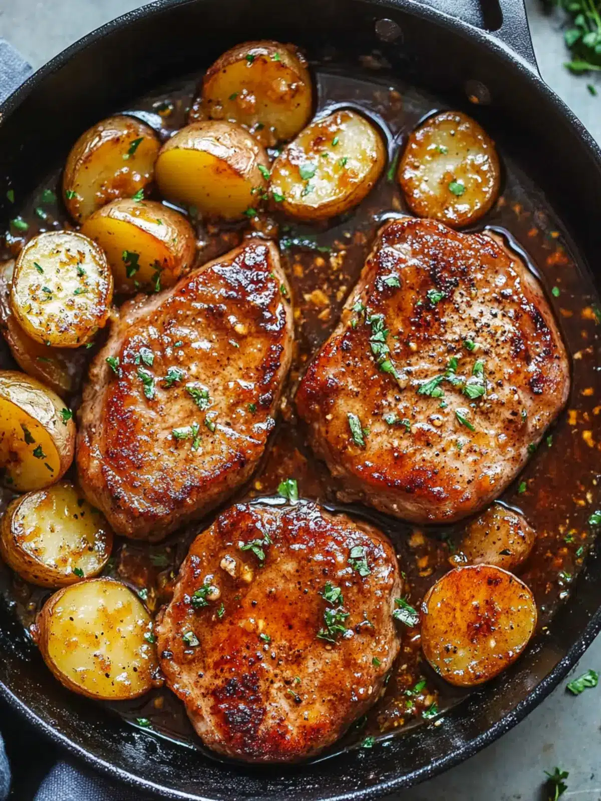Honey Mustard Pork Chops and Potato Skillet for Busy Nights 5 Honey Mustard Pork Chops and Potato Skillet