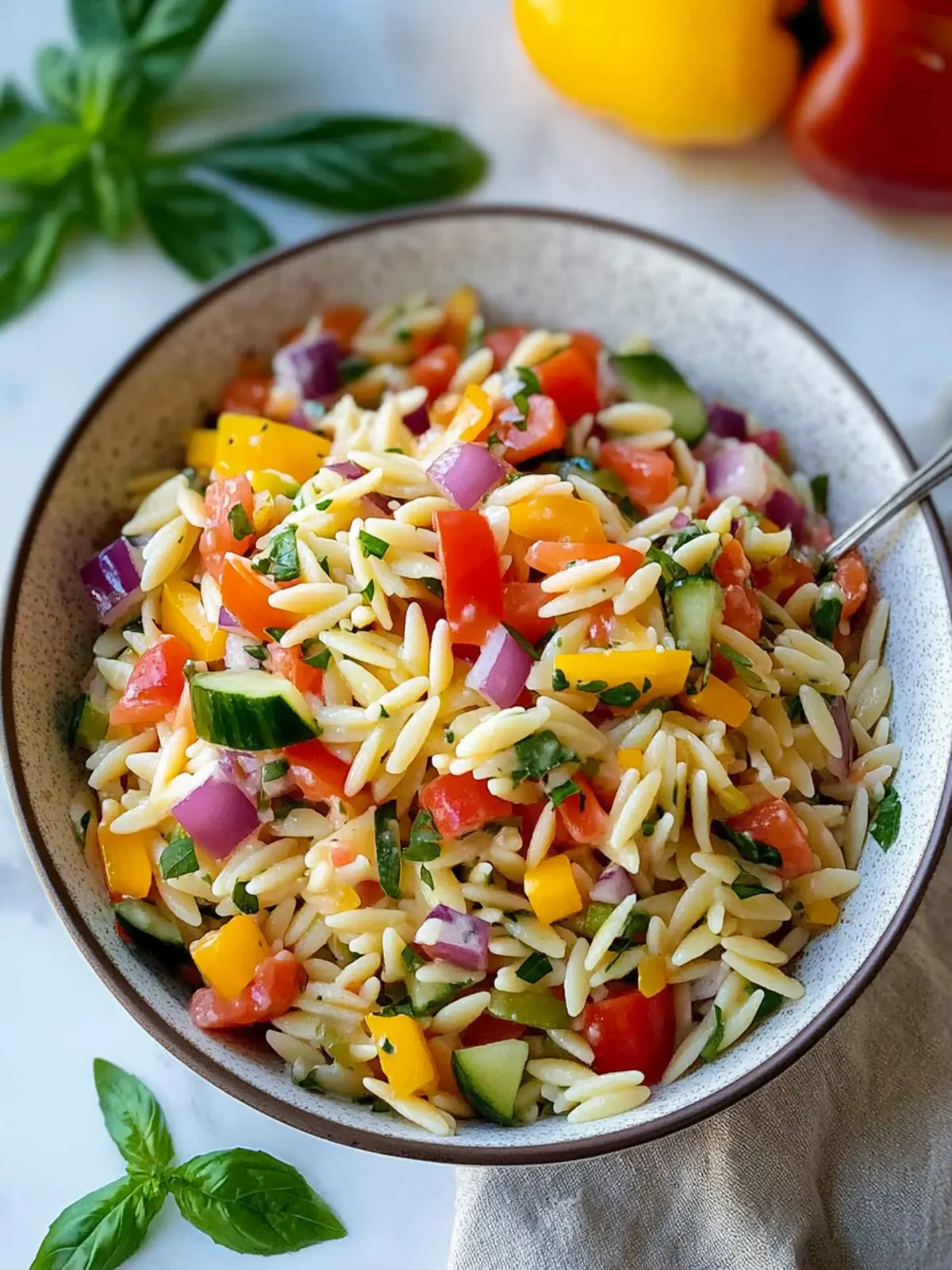 Rainbow Orzo Salad
