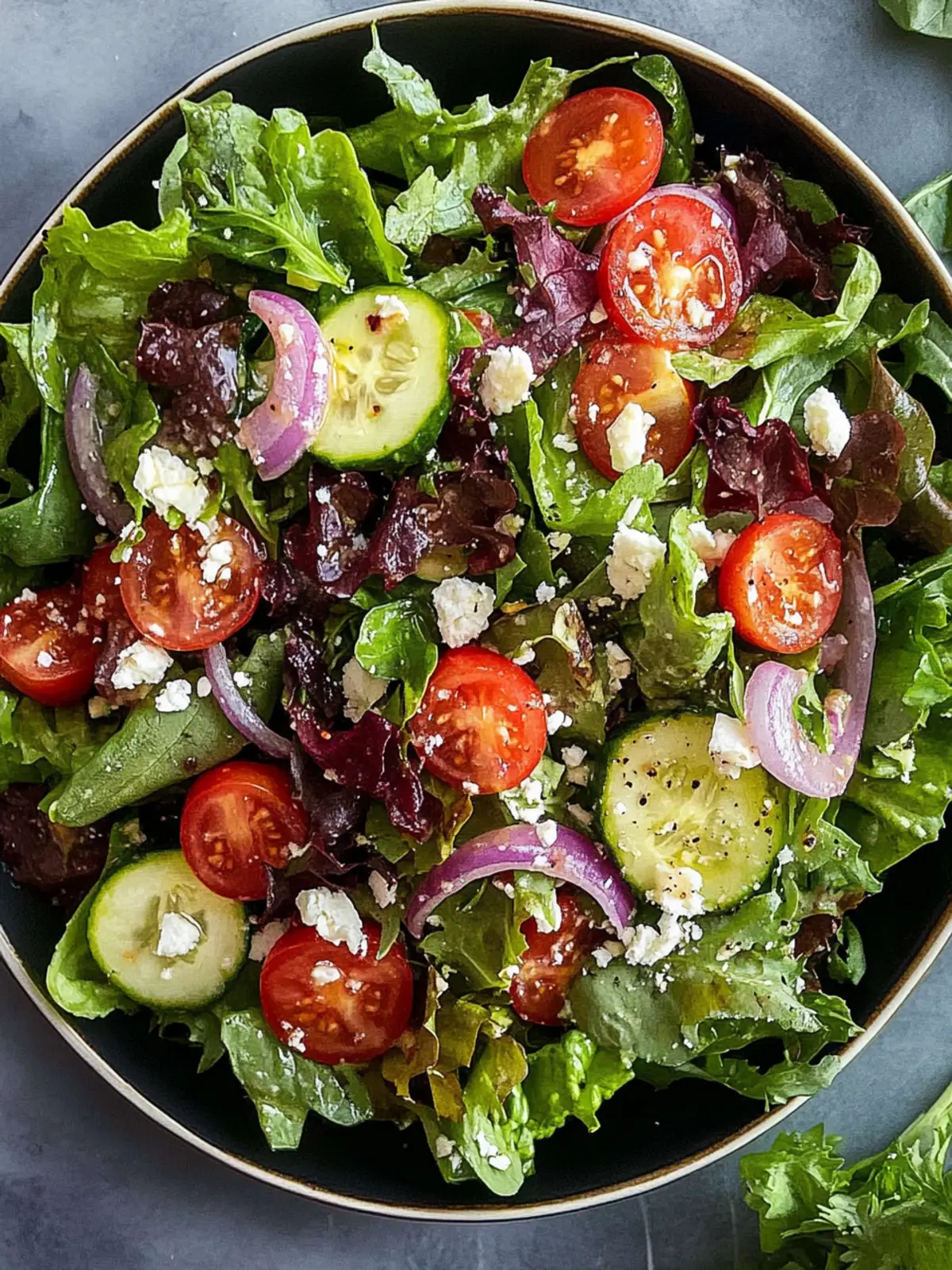 Zesty Simple Side Salad with Easy Balsamic Vinaigrette 4 Simple Side Salad