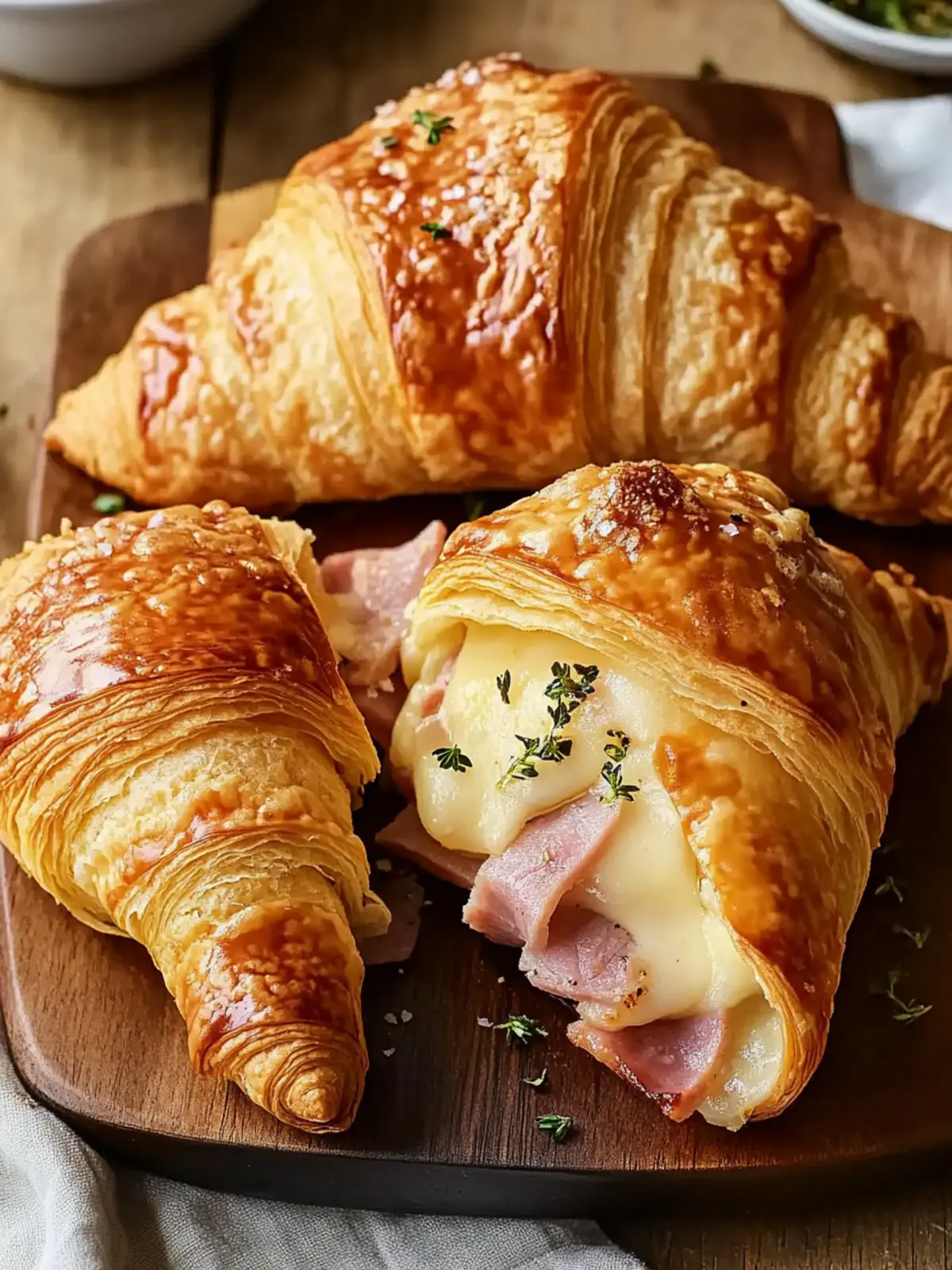 Baked Ham and Cheese Croissants: Your Easy Breakfast Upgrade 2 Baked Ham and Cheese Croissants