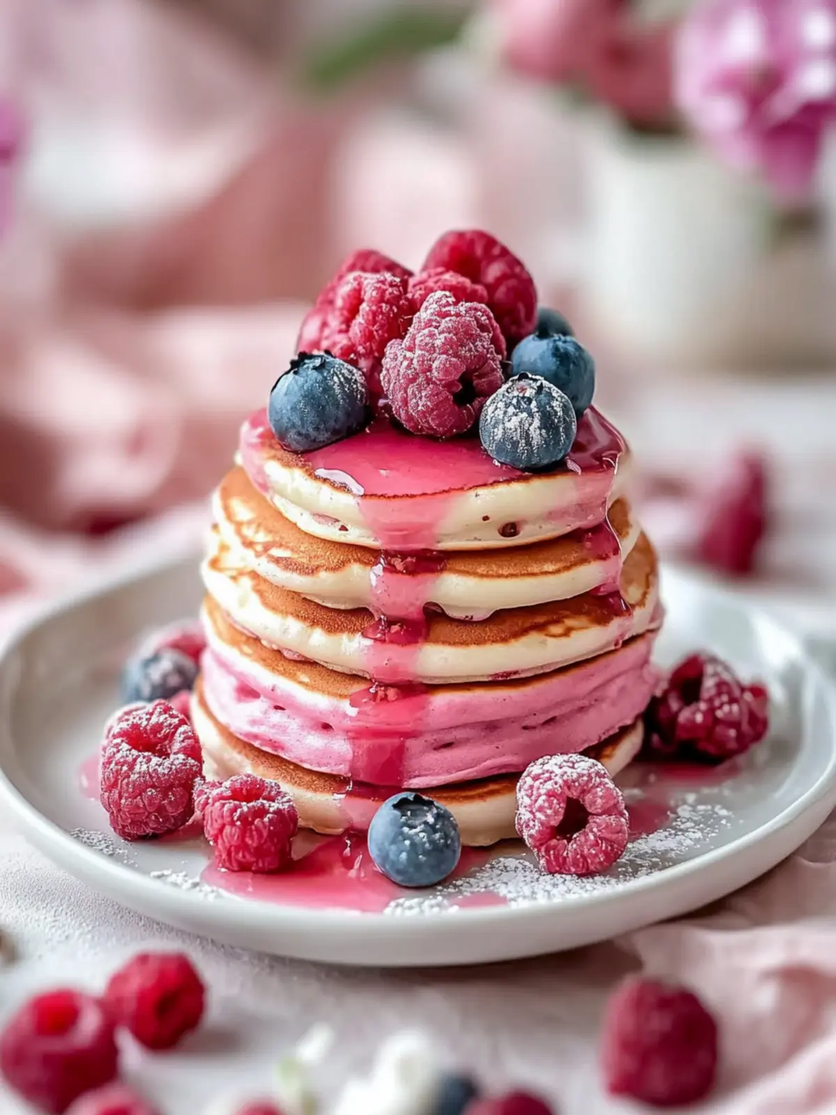 Delicious Pink Velvet Pancakes to Brighten Your Morning 2 Pink Velvet Pancakes