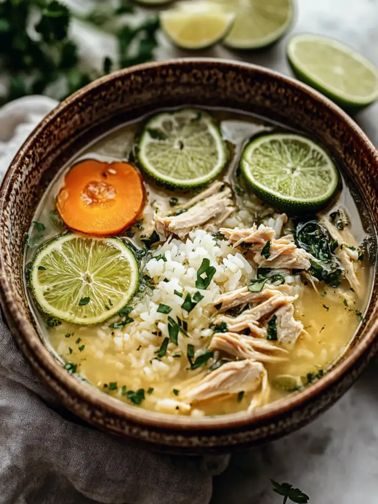 Lime Chicken Rice Soup