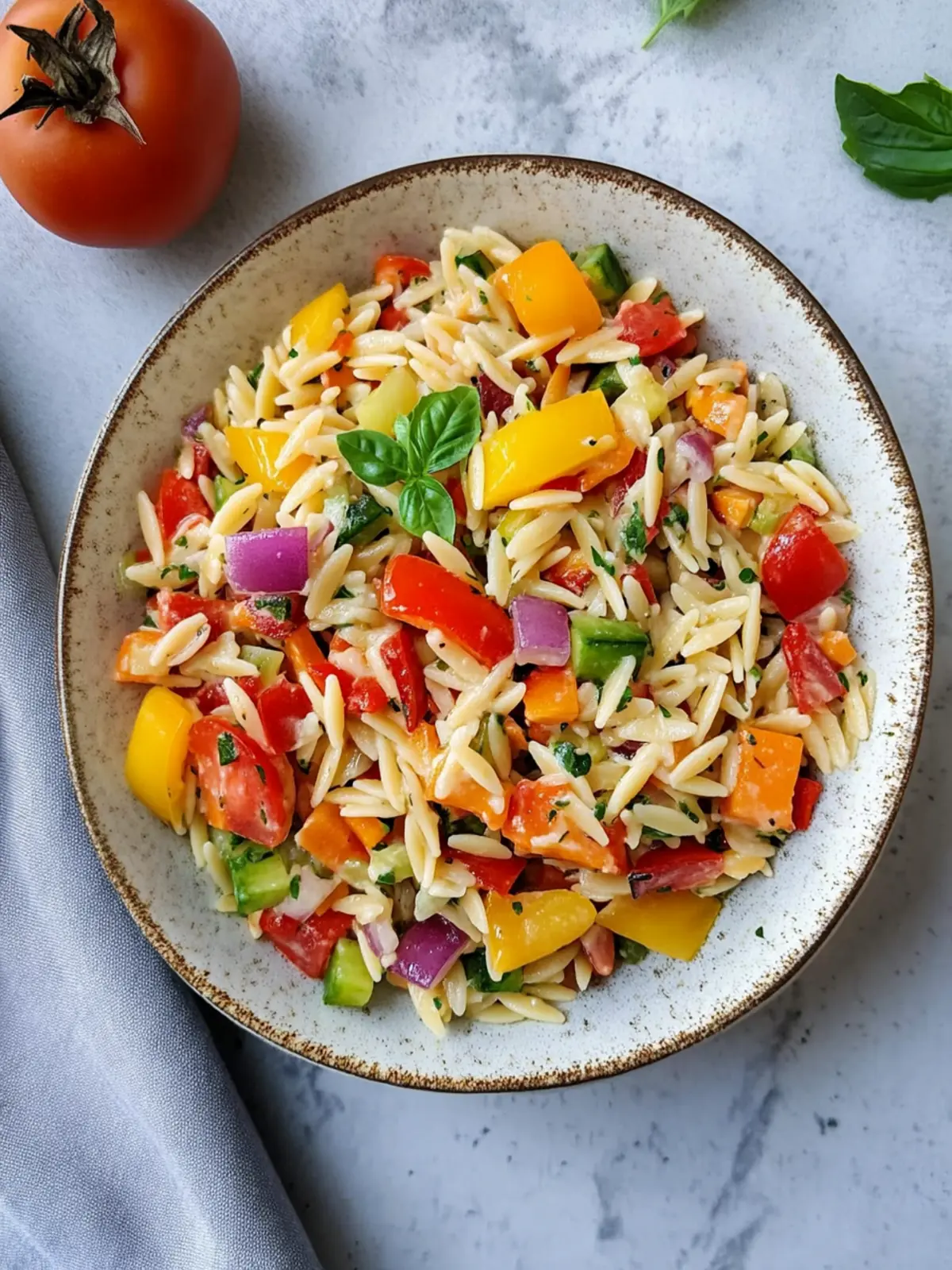 Rainbow Orzo Salad: Vibrant Summer Flavor in 30 Minutes 3 Rainbow Orzo Salad