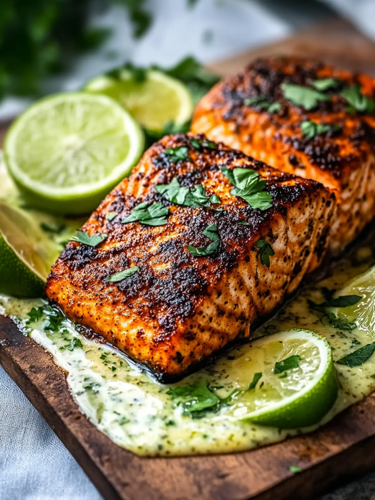 Baked Cajun Salmon with Creamy Avocado Lime Sauce Bliss 5 Baked Cajun Salmon