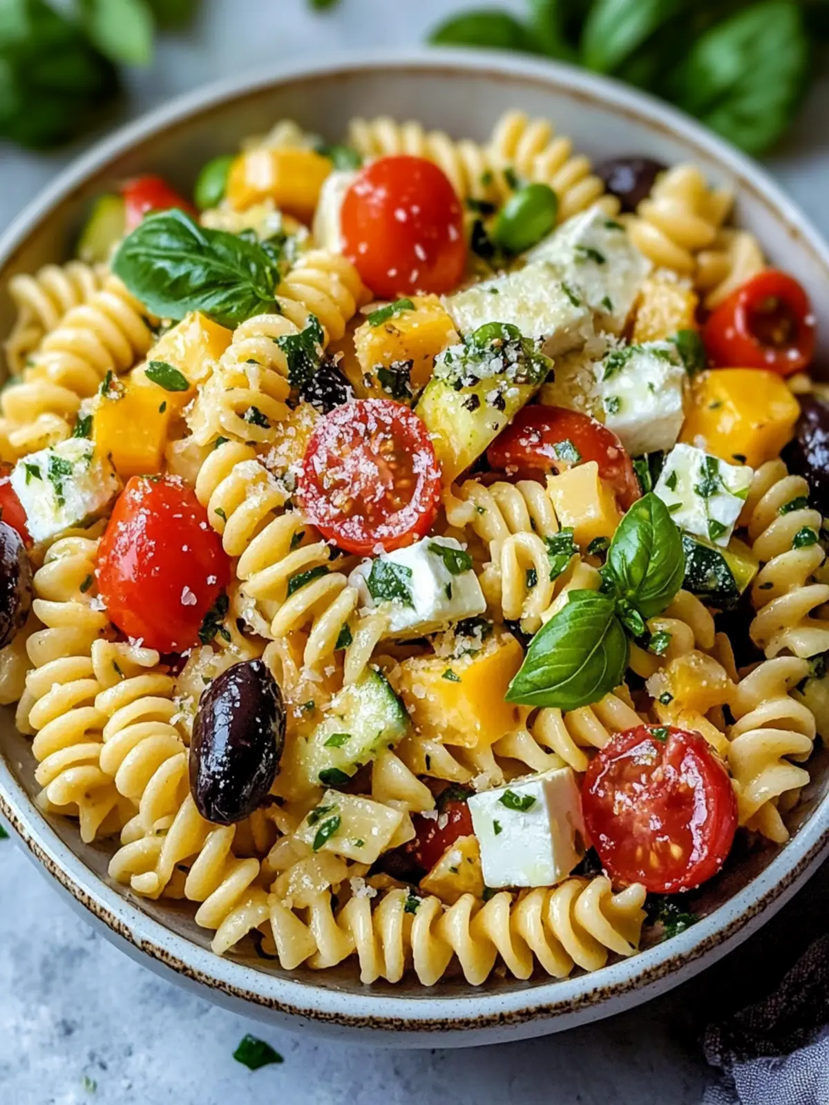 Horiatiki Pasta Salad: A Fresh Twist on Classic Greek Flavors 2 Horiatiki Pasta Salad