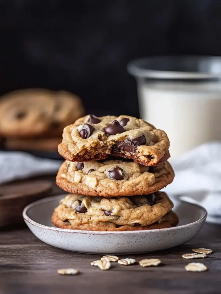 Peanut Butter Oatmeal Chocolate Chip Cookies