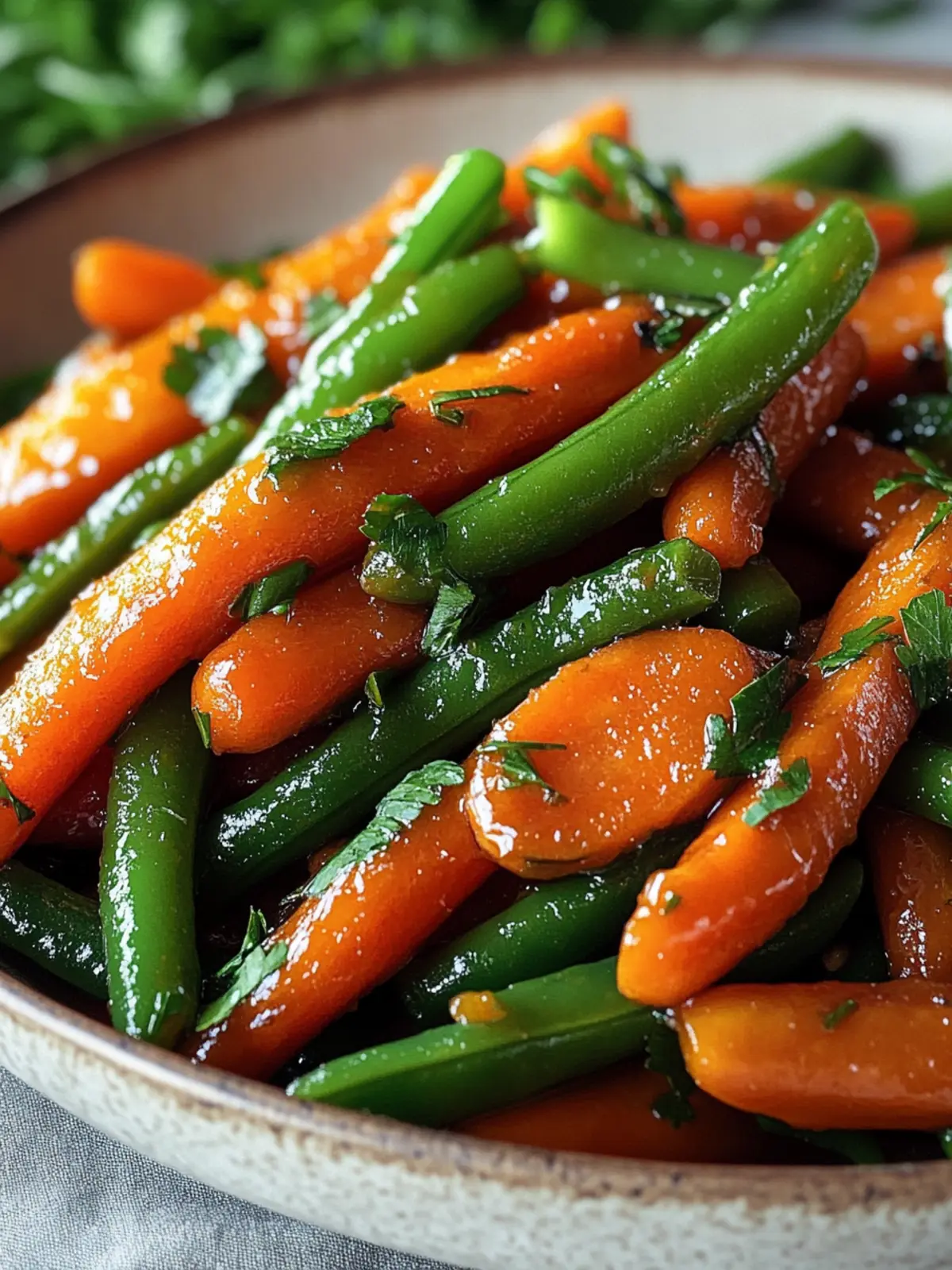 Sweet and Savory Honey Glazed Carrots & Green Beans Delight 3 Honey Glazed Carrots & Green Beans