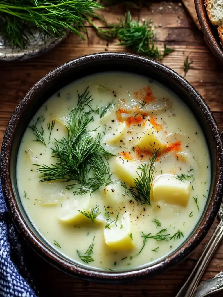 Creamy Potato & Dill Soup