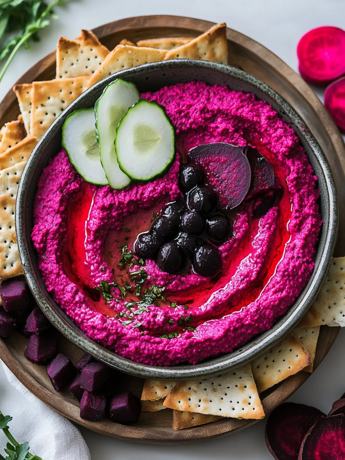 Delicious Beet Hummus Platter That Will Wow Your Guests 5 Beet Hummus Platter
