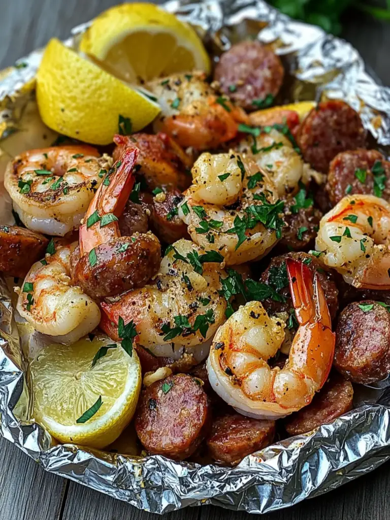 Shrimp and Sausage Foil Packs