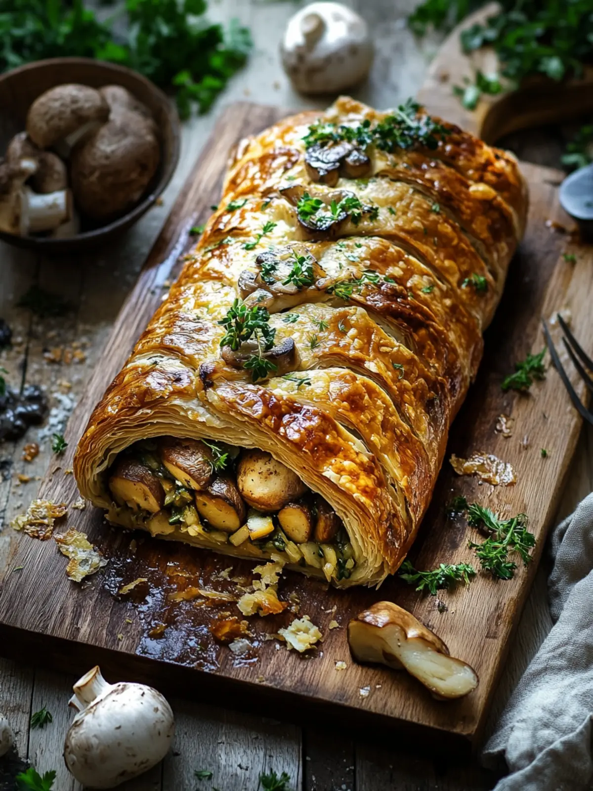 Delicious Vegetarian Mushroom Wellington for Your Holiday Feast 3 Vegetarian Mushroom Wellington