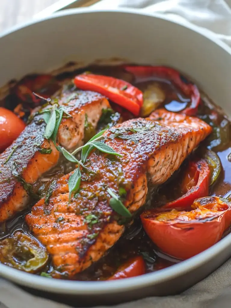 Brown Stew Salmon