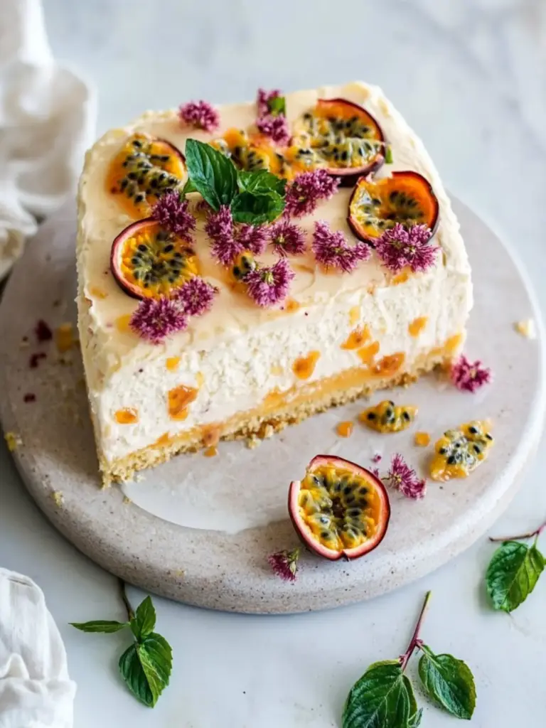 Passionfruit Ice Cream Cake