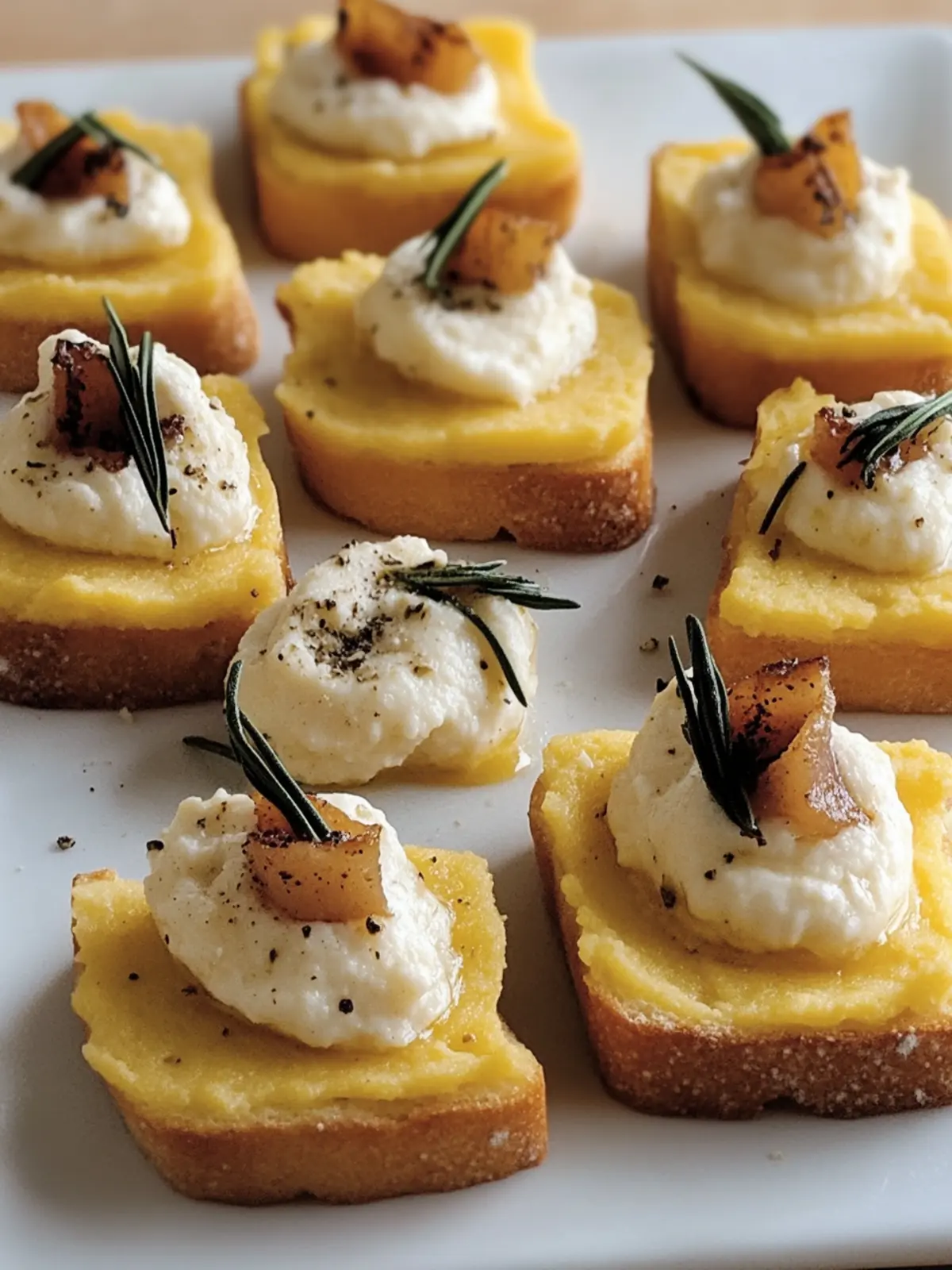 Polenta Crostini With Creamed Baccalà: A 15-Minute Italian Delight 2 Polenta Crostini With Creamed Baccalà