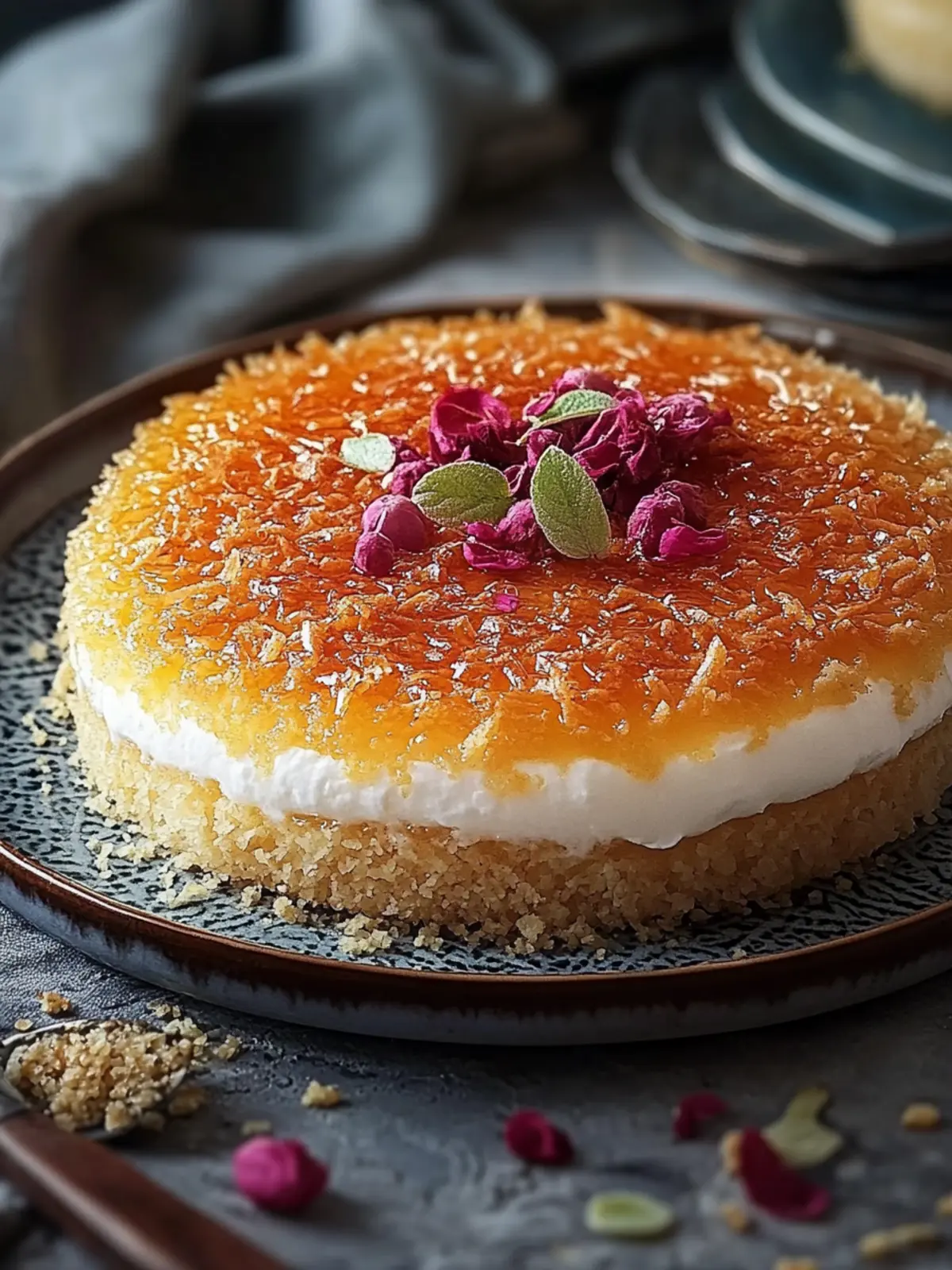 Indulge in Kunafa with Cream: A Crispy Dream Dessert 3 Kunafa with Cream
