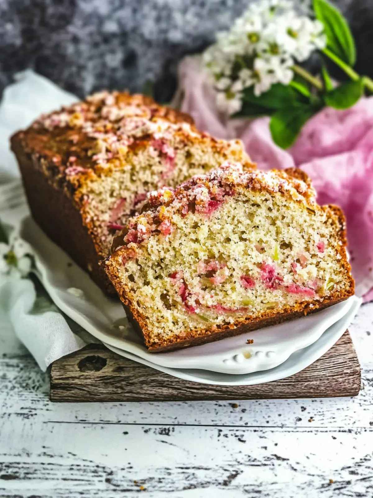 Moist Rhubarb Bread with Orange Zest for a Bright Treat 3 Rhubarb Bread