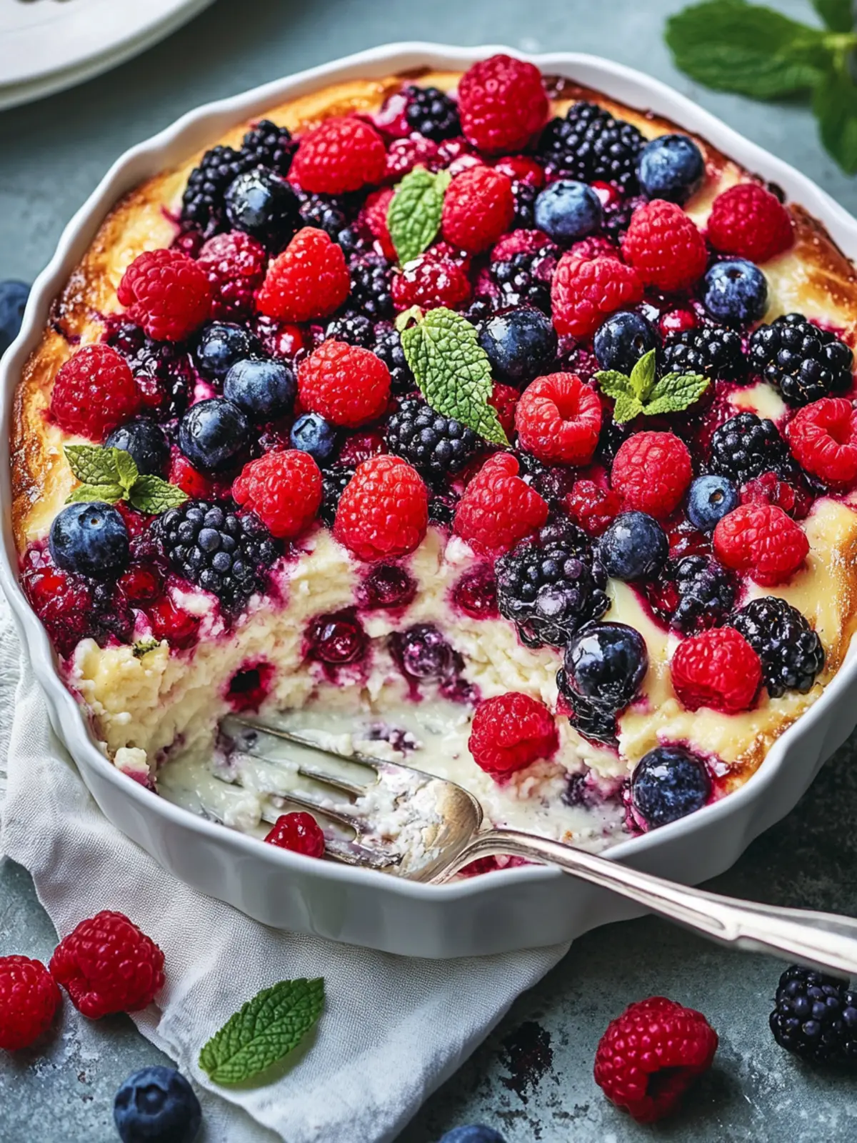 High Protein Triple Berry Bake for Energizing Mornings 4 High Protein Triple Berry Bake