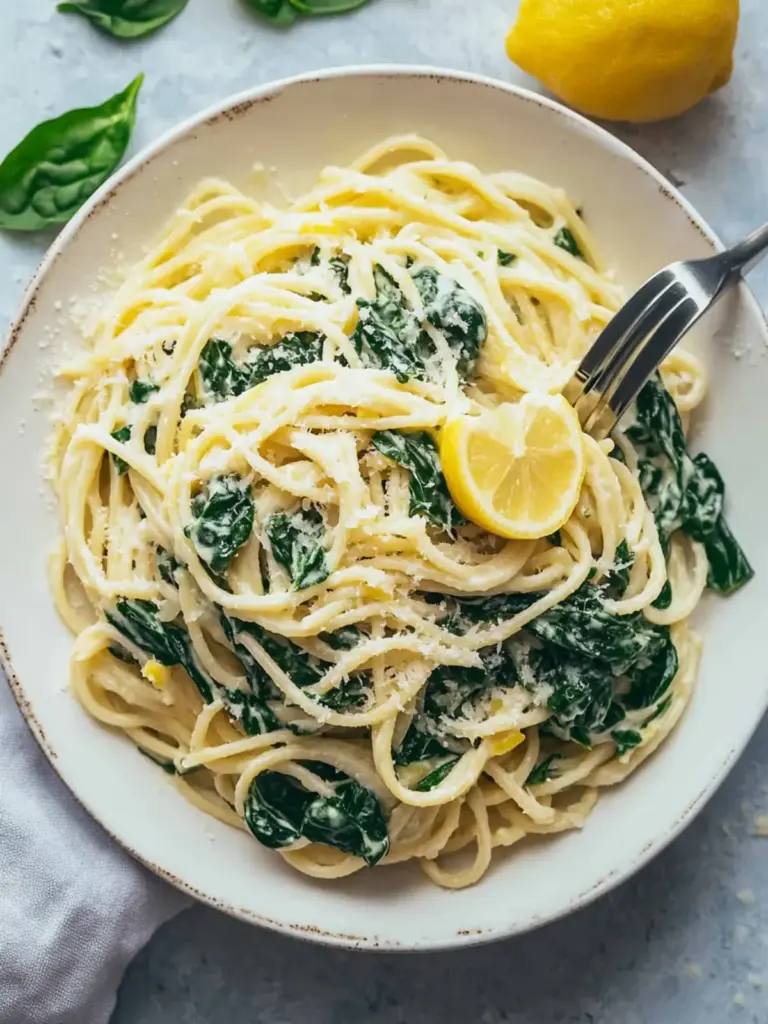 LEMON RICOTTA PASTA & SPINACH