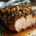 Herb Crusted Pork Loin with Sweet Apple Cider Glaze Delight 6 Herb Crusted Pork Loin