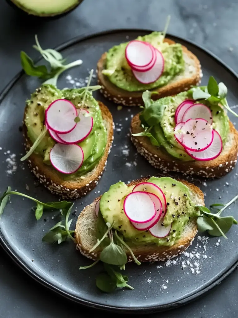 Mini Avocado Toasts with Radish