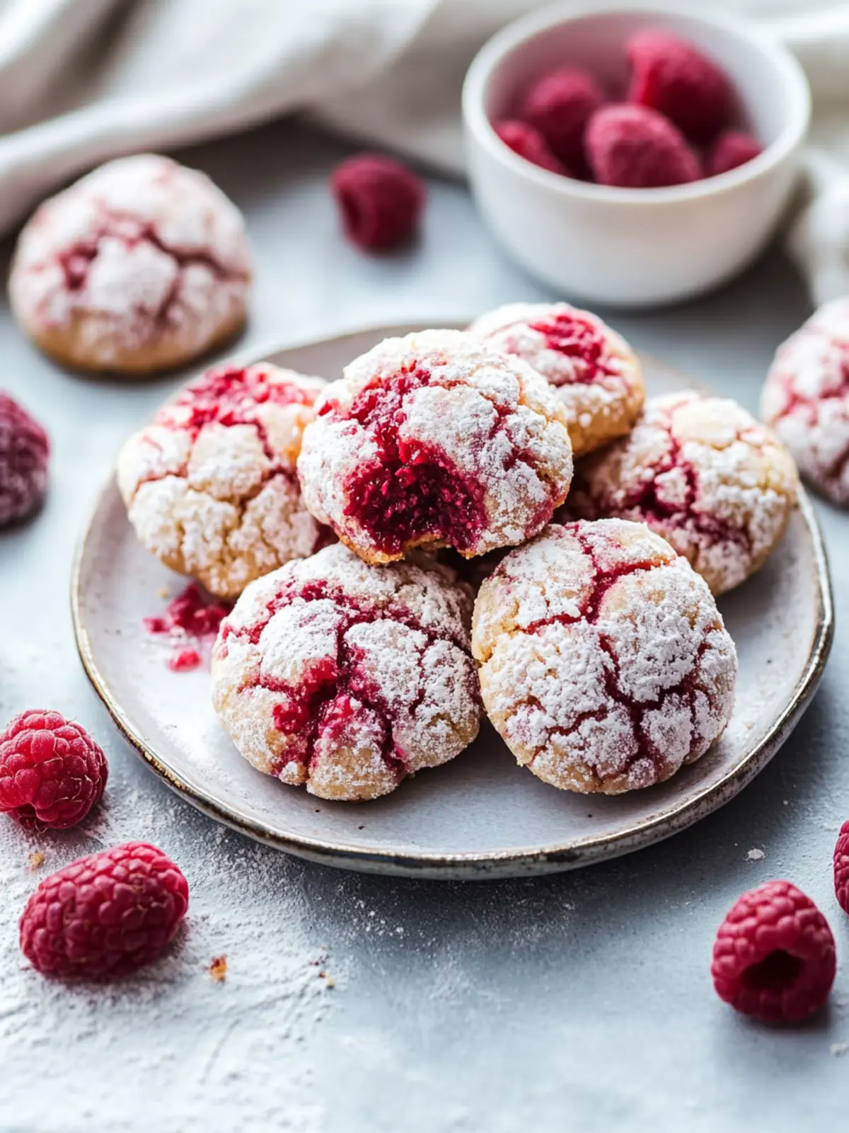 Delicious Raspberry Amaretti Cookies: A Chewy Delight! 2 Raspberry Amaretti Cookies