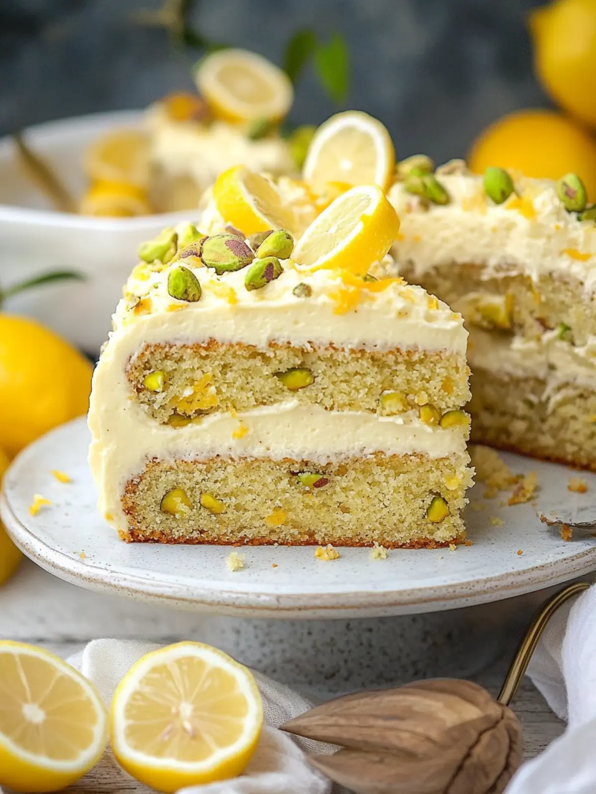 Lemon Pistachio Cake That Will Brighten Your Day! 3 Lemon Pistachio Cake