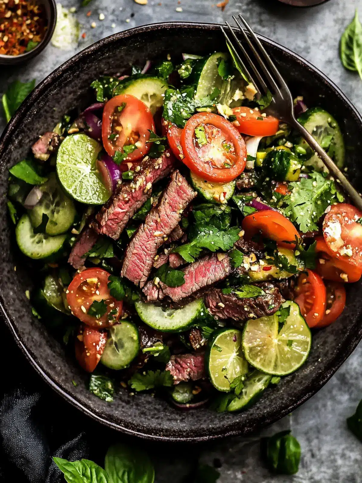 Zesty Thai Beef Salad: Quick, Healthy & Bursting with Flavor 4 Thai Beef Salad