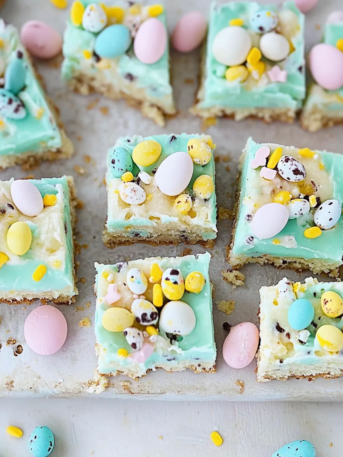 Frosted Easter Sugar Cookie Bars with Cadbury Mini Eggs Delight 3 Frosted Easter Sugar Cookie Bars