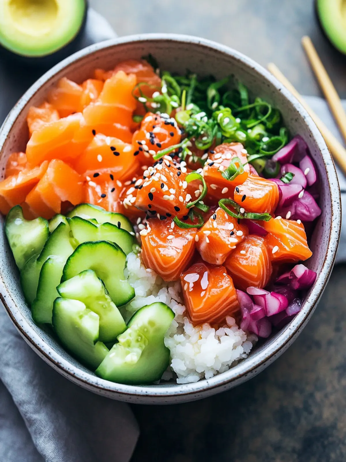 Delicious Salmon Poke Bowl: Fresh, Spicy, and Totally Customizable 4 Salmon Poke Bowl