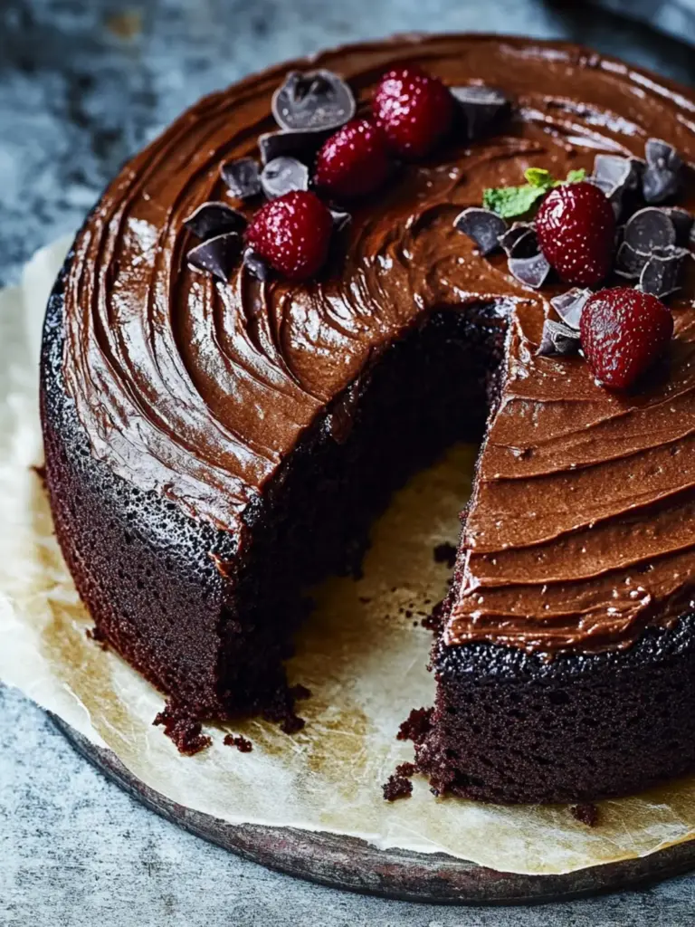 better-for-you chocolate fudge cake