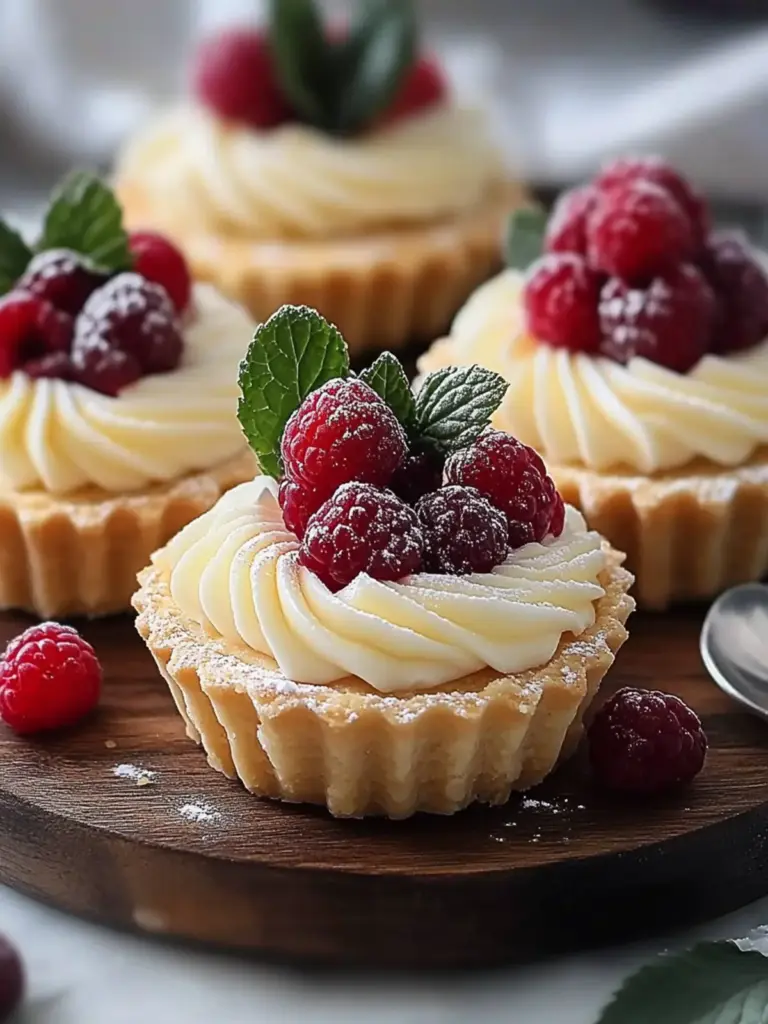 White Chocolate Mousse Tartlets