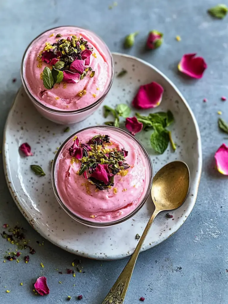 Rose Gulkand Shrikhand Cups