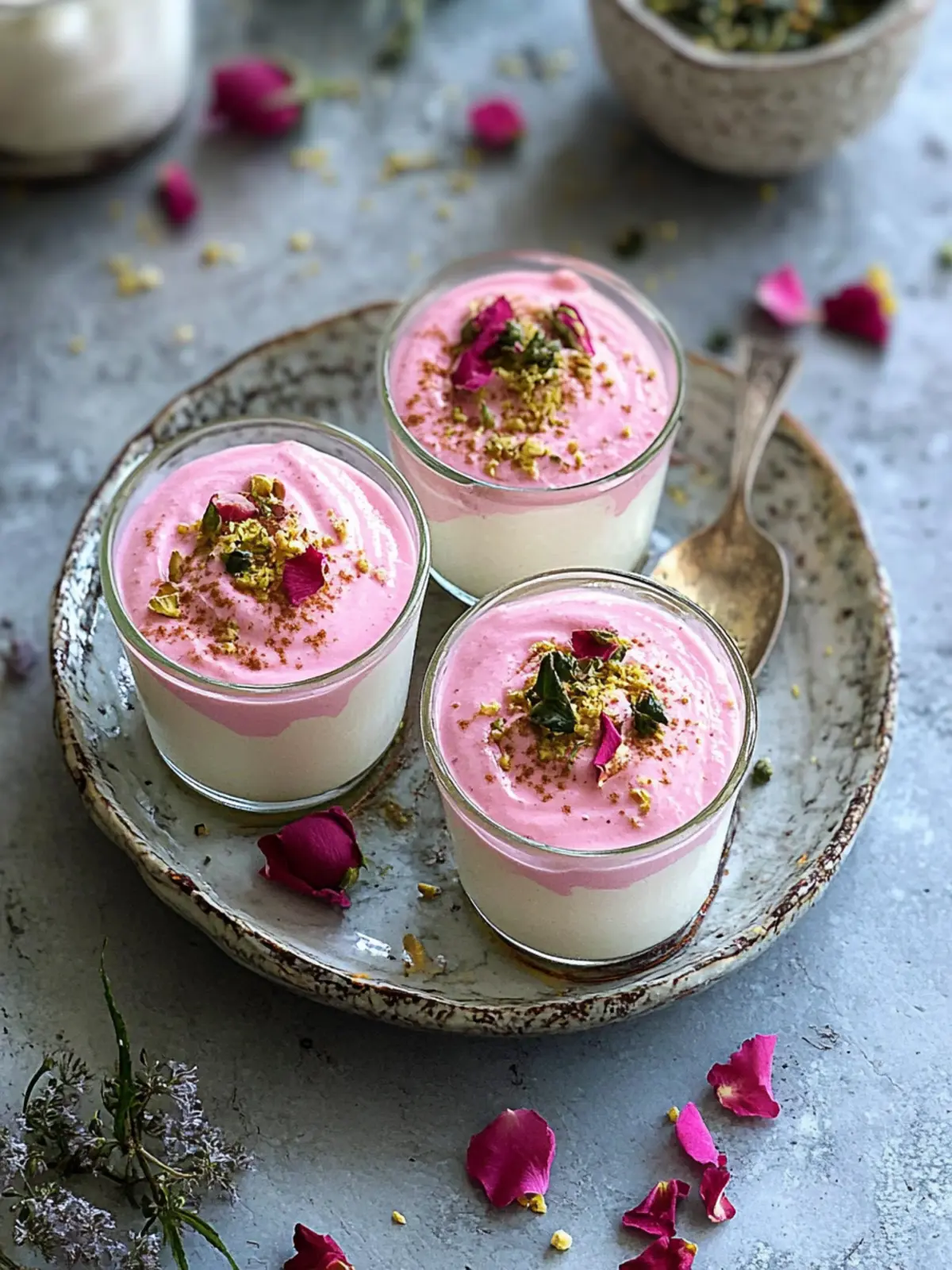 Delicious Rose Gulkand Shrikhand Cups for Effortless Indulgence 3 Rose Gulkand Shrikhand Cups