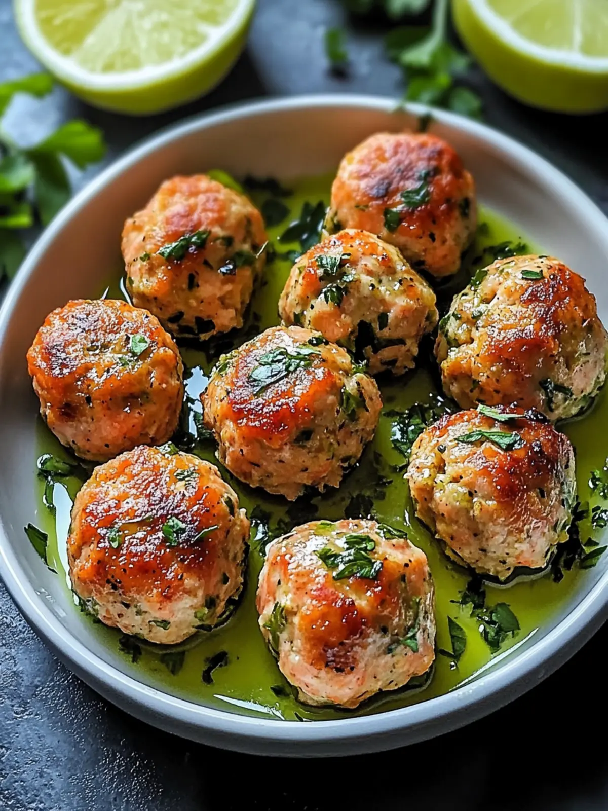 Baked Salmon Meatballs with Creamy Avocado Sauce Bliss 2 Baked Salmon Meatballs
