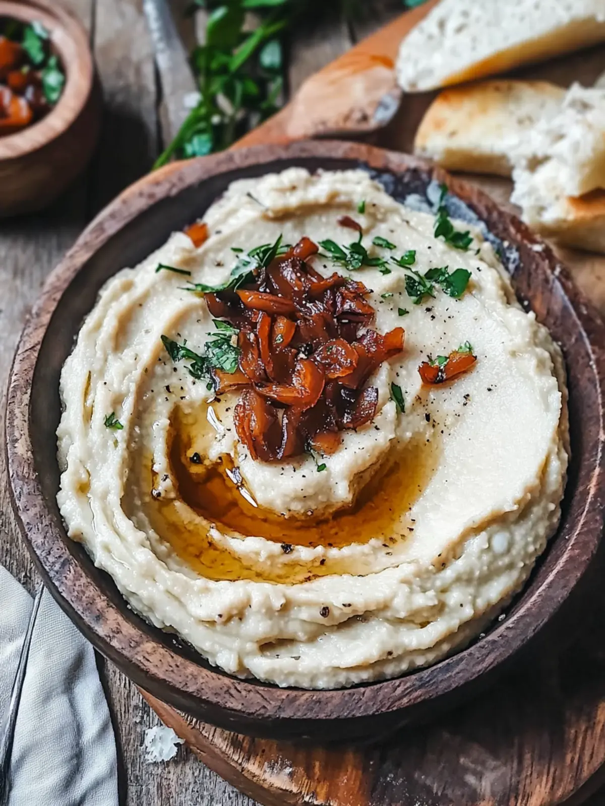 Silky Romanian White Bean Dip with Delicious Caramelized Onions 5 Silky Romanian White Bean Dip