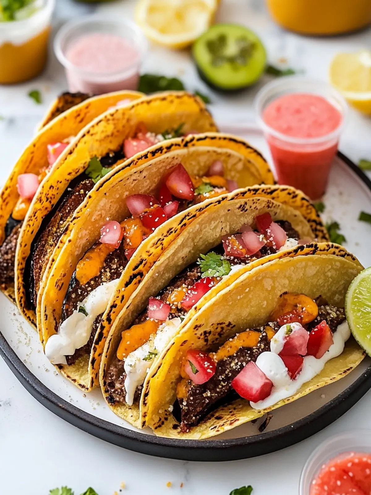 Easy Cake Tacos: Sweet Chocolate and Peach Delights 4 Easy Cake Tacos